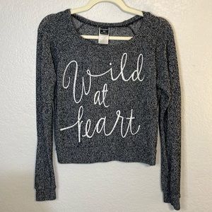 Stranded Wild at Heart Long Sleeve Crop Top - XS